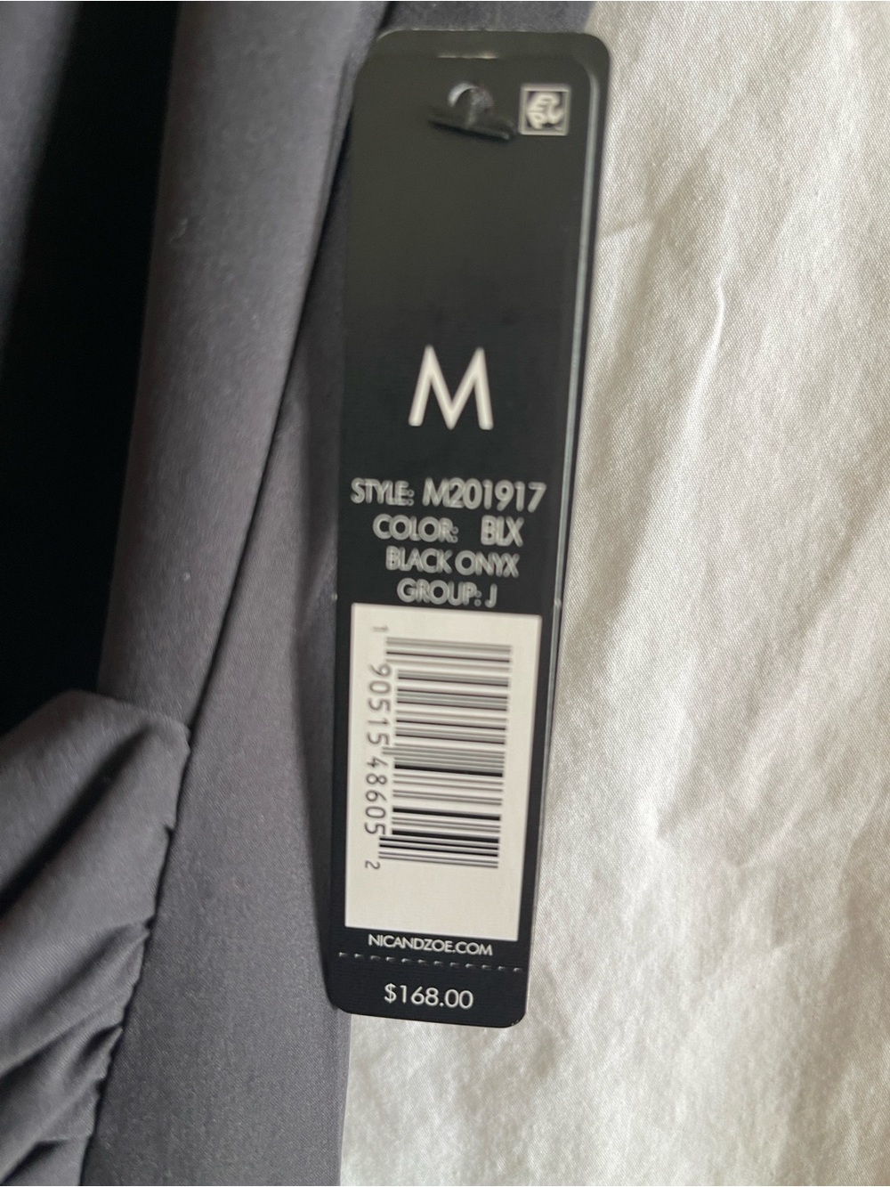 NIC+ZOE Sleeveless Midi Shift Dress in Black Charcoal Stretch Size M NWT - Picture 3 of 12